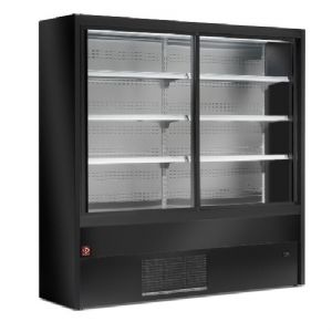 Vitrine rfrigre verticale noire portes coulissantes longueur 1500mm DIAMOND en stock