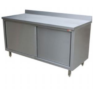 Meuble inox portes coulissantes 1200x600mm DIAMOND - TA126A/B