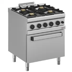 Fourneau 4 feux vifs sur four gaz GN2/1 Diverso by DIAMOND WR-G4BF-F1