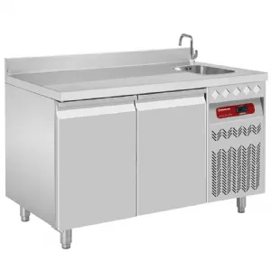 Table rfrigre avec vier 2 portes profondeur 700 DIAMOND DT131/P9A_EV