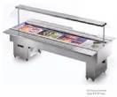 Buffet rfrigr central en inox avec cuve pour bacs GN1/1 TECFRIGO