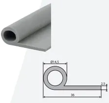 Joint silicone pour porte de four modle HE1 Longueur 25m