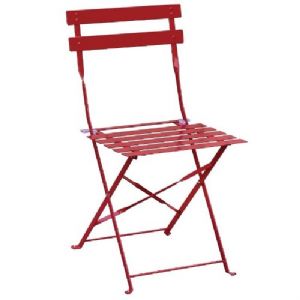 Chaise de terrasse pliable rouge BOLERO - UGH555