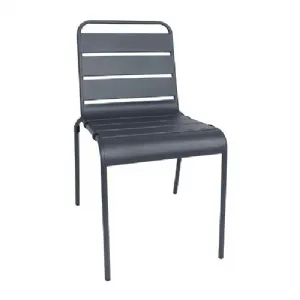 Chaise de terrasse empilable grise BOLERO - UCS727 UCS727
