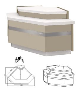 Meuble caisse d'angle profondeur 990mm Longueur 1365mm MAGNUS - VMG 90 AA M