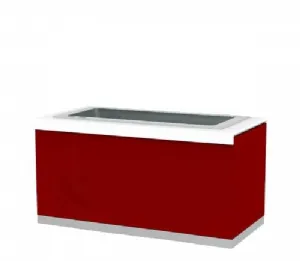 Buffet r�frig�r� n�gatif avec cuve pour 4 bacs � glace INFRICO - S�rie SELF-SERVICE - Gastrobuffets MB80CH4