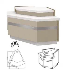 Meuble caisse d'angle profondeur 990mm Longueur 1180mm MAGNUS - VMG 45 AA M VMG 45 AA M+