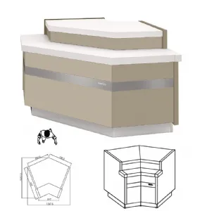 Meuble caisse d'angle profondeur 990mm Longueur 1365mm MAGNUS - VMG 45 AC M