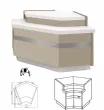 Meuble caisse d'angle profondeur 990mm Longueur 1365mm MAGNUS - VMG 45 AC M