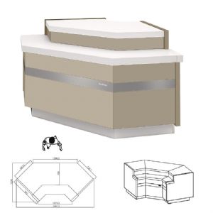 Meuble caisse d'angle profondeur 990mm Longueur 1750mm MAGNUS - VMG 90 AC M