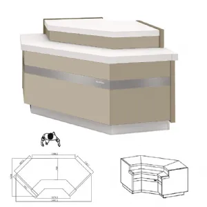 Meuble caisse d'angle profondeur 990mm Longueur 1750mm MAGNUS - VMG 90 AC M VMG 90 AC M+