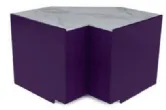 Meuble caisse en angle intrieur sans pose-sacs sans dcor profondeur 790mm Longueur 850mm EASY SLIM 790