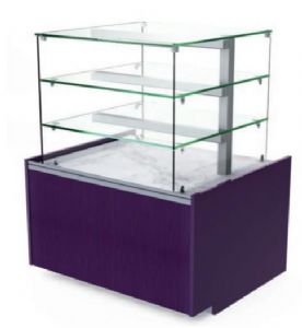 Vitrine neutre Version Tour viennoiserie sans dcor profondeur 778mm Longueur 555mm EASY SLIM 790