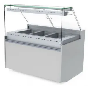 Vitrine chaude Version Bain-Marie sans dcor profondeur 790mm Longueur 890mm EASY SLIM 790 YSBM085