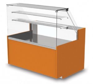 Vitrine neutre Version Viennoiserie Ouverte sans dcor profondeur 790mm Longueur 2090mm EASY SLIM 790