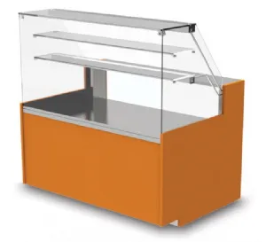 Vitrine neutre Version Viennoiserie Ouverte sans dcor profondeur 790mm Longueur 1690mm EASY SLIM 790