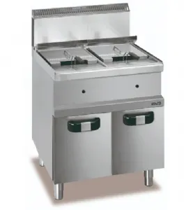 Friteuse professionnelle  gaz 2x14 Litres sur coffre MBM - MAGISTRA 700 MG7GF777