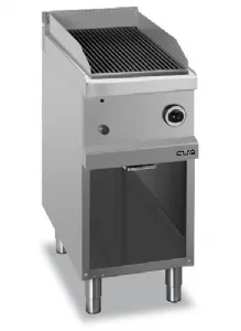 Grill charcoal gaz � pierres de lave sur placard ouvert MBM - MAGISTRA 700 MG7GPLA477G_PROMO