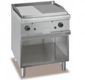 Plancha professionnelle gaz lisse et rainur�e 2 zones sur placard ouvert MBM - MAGISTRA 700 MG7GFTA777LR_PROMO