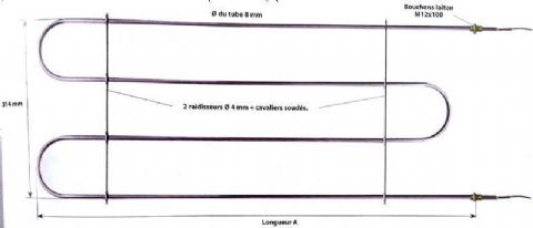 Rsistance adaptable au four  sole BONGARD