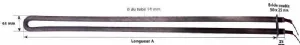 Resistance d'appareil  bue adaptable sur four  sole Bongard 900W 230V Longueur 477mm
