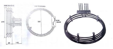 Rsistance circulaire 9000W pour four ventil