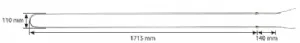 Rsistance adaptable sur four rotatif 3000W 230V Longueur 1715mm