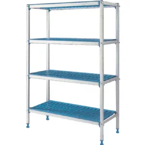 Rayonnage linaire en aluminium 4 niveaux 890x400x1750 RLA/084-4/EF_PROMO
