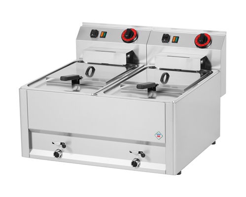 Friteuse professionnelle électrique 2x 8 litres REDFOX profondeur 600mm -  FE 60 ELT disponible sur