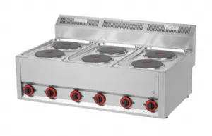 6 plaques �lectriques REDFOX profondeur 600mm - SP 90 ELS SP90ELS