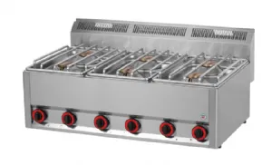 6 br�leurs puissants gaz REDFOX profondeur 600mm - SP 90 GLS SP90GLS