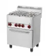 4 brleurs puissants gaz avec four  convection REDFOX profondeur 600mm - SPT 60 GLS