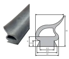 Joint silicone pour porte de four modle SALVA Longueur 25m