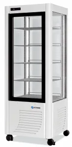 Vitrine réfrigérée 4 faces vitrées positive ventilée SCAIOLA - 400F