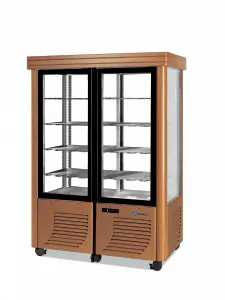 Vitrine réfrigérée 4 faces vitrées positive ventilée SCAIOLA - 800F BAROCCO