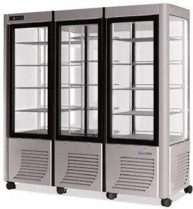 Vitrine réfrigérée 4 faces vitrées positive ventilée SCAIOLA - 3P