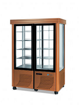 Vitrine réfrigérée 4 faces vitrées positive ventilée SCAIOLA - 800G BAROCCO Vitrine réfrigérée 4 faces vitrées positive ventilée SCAIOLA - 800G BAROCCO