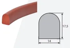 Joint silicone pour porte de four modle SIN1 Longueur 25m