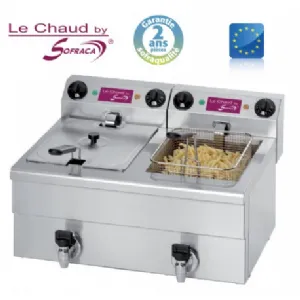 Friteuse professionnelle lectrique 2 bacs de 10 L  poser SOFRACA