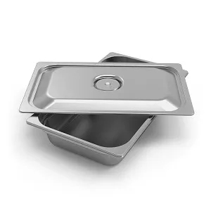 Bac gastronomique GN1/1 avec son couvercle pour sous videuse avec un profondeur de 40mm TG112+TG110