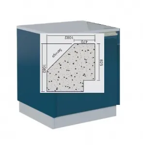 Meuble caisse angle intrieur Longueur 1082mm BELLINI - BELCASH INT90