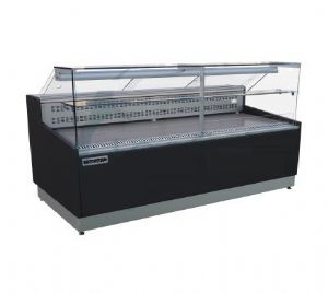 Vitrine rfrigre STUART avec rserve - Longueur 2850mm - STUA29/NOIR
