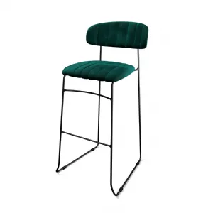 Tabouret d'intrieur en velours vert MUNDO VEBA